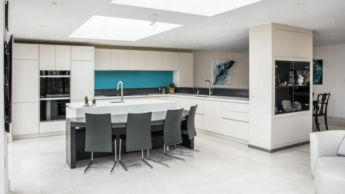 Ashley Jay Matt Glass Door Kitchen Project resized Modern Handleless Kitchen