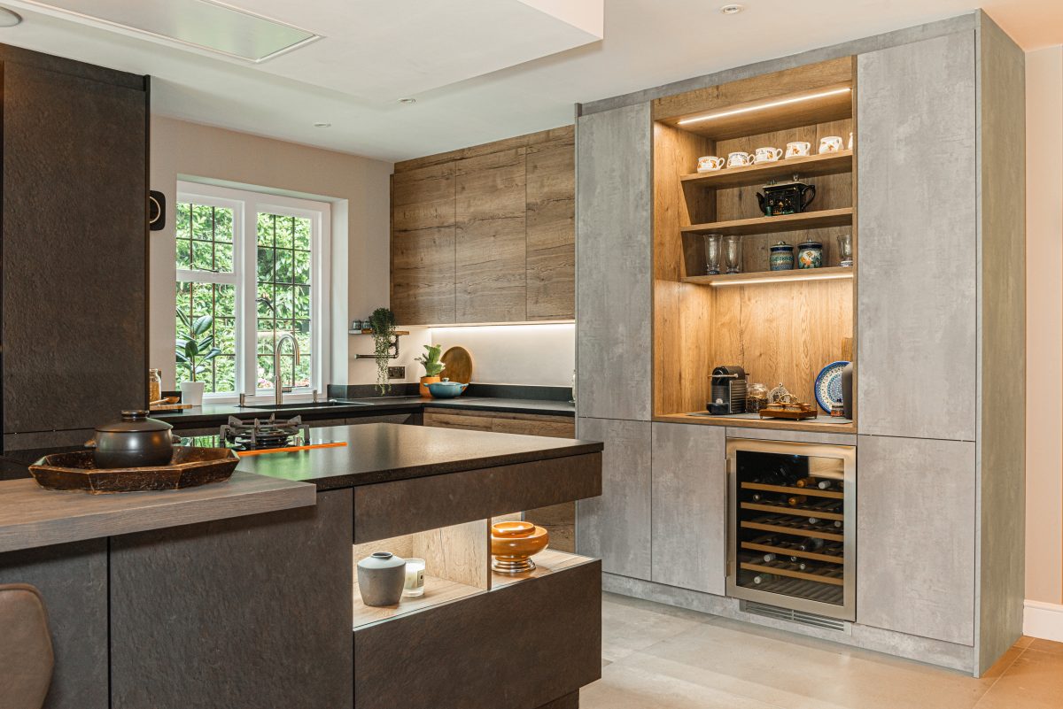 Modern Open Kitchen Shelving