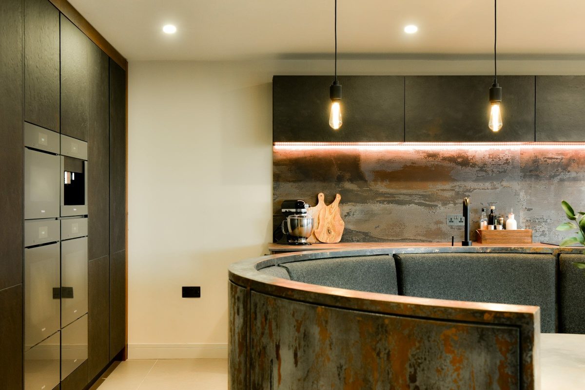 Industrial Slate and Copper Oak Kitchen Industrial Slate and Copper Oak Kitchen