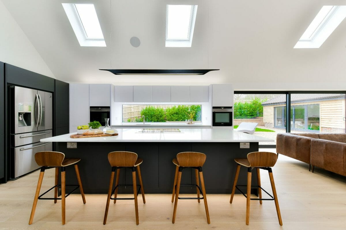 Sleek minimalist grey and white kitchen-6