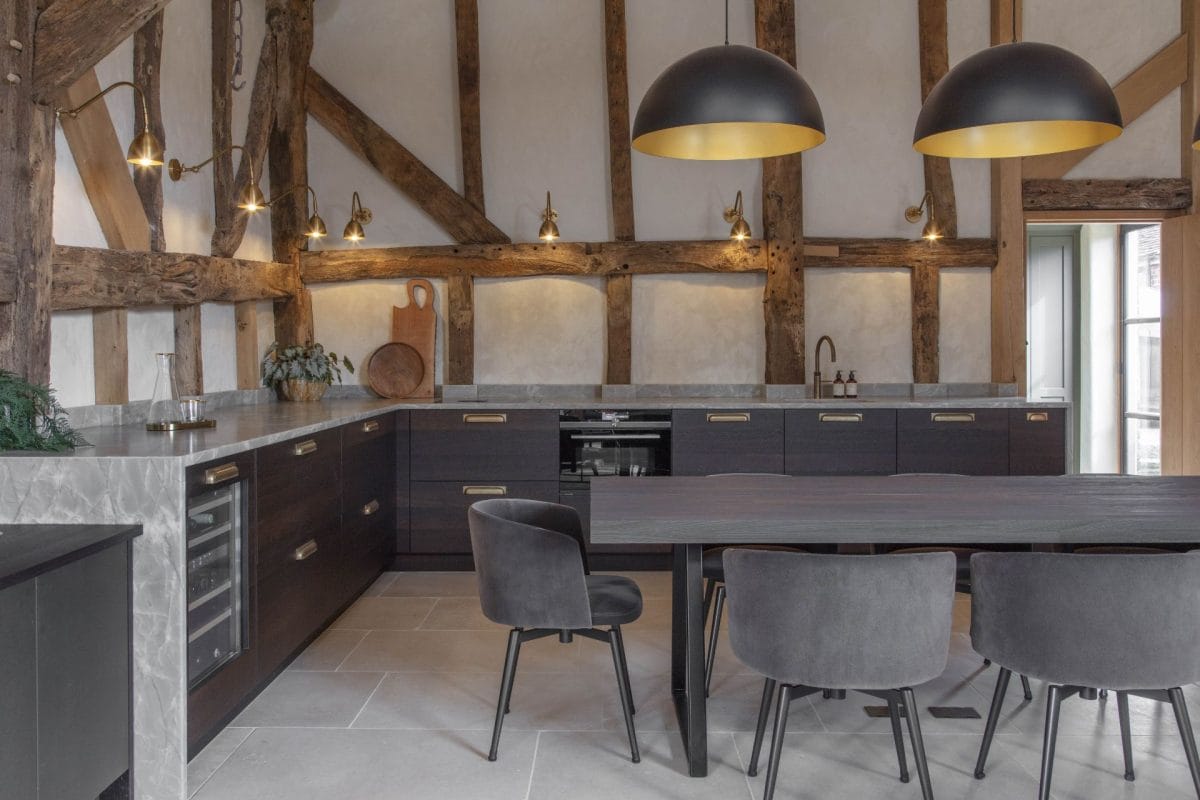 2 Modern Smoked Oak Kitchen Barn Conversion